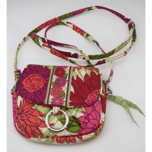 Vera Bradley Handbags - Vera Bradley Pink Floral Crossbody Shoulder Bag Purse Magnetic Closure‎
